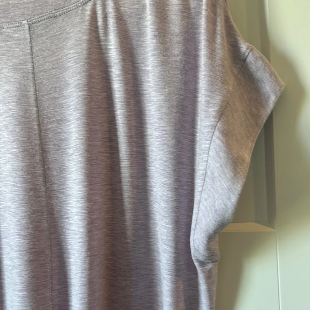 White House Black Market Purple Relaxed Short Sleeve Tee - Picture 6 of 6